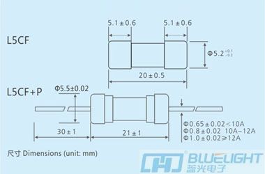 L5CF系列/Φ5X20陶瓷管高分?jǐn)嗫鞌啾ｋU(xiǎn)絲(圖3)